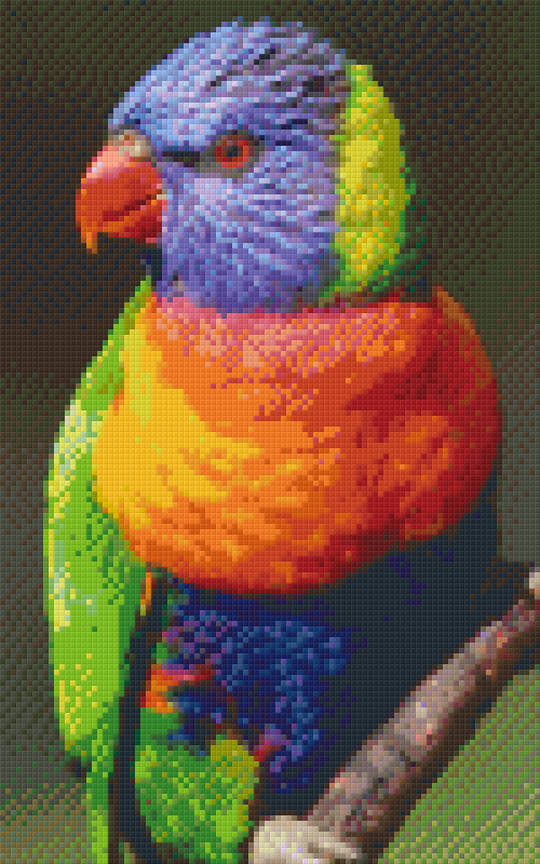 Parrot Eight [8] Baseplate PixelHobby Mini-mosaic Art Kit